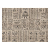 Ägyptische Hieroglyphen und Symbole auf Holz Tischdecke (Vorderseite (Horizontal))