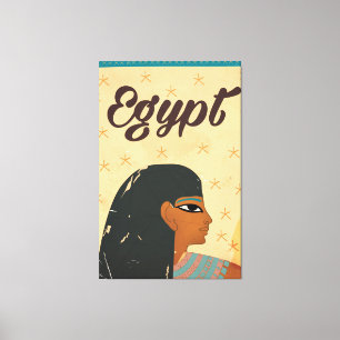 Ägyptische Hieroglyphen Vintage Reiseplakat Leinwanddruck