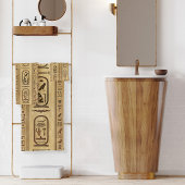 Ägyptische Hieroglyphen Vintage Textur Badhandtuch Set