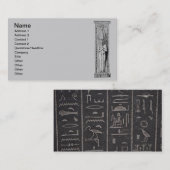 Ägyptische Hieroglyphen-Visitenkarte Visitenkarte (Vorne/Hinten)