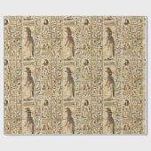ägyptische Hieroglyphen Vogel Gott Muster Geschenkpapier (Flach)