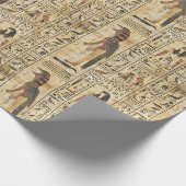 ägyptische Hieroglyphen Vogel Gott Muster Geschenkpapier (Ecke)