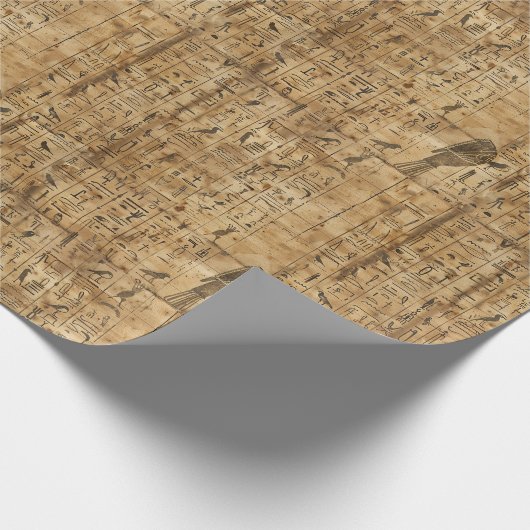 Ägyptische Hieroglyphen Vogelmuster 2 Geschenkpapier (Ecke)