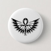 Ägyptische Hieroglyphen - Winged Ankh Button (Vorderseite)