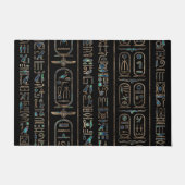 Ägyptische Hieroglyphenmuster Goldohrschnecke Fußmatte (Vorderseite)