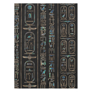 Ägyptische Hieroglyphenmuster Goldohrschnecke Tischdecke