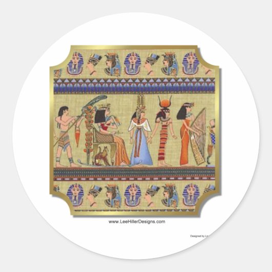 Ägyptische Hieroglyphics Apparel, Geschenke Sammle Runder Aufkleber (Vorderseite)