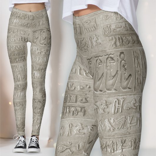 Ägyptische Hieroglyphics großes Muster Leggings