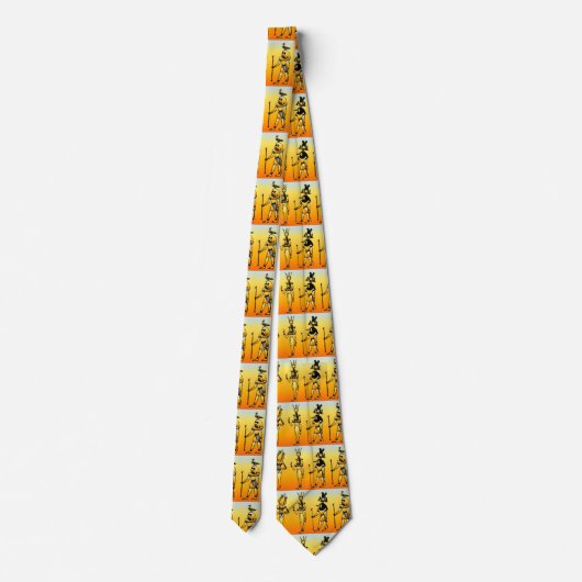 Ägyptische Hieroglyphics Neck Tie Krawatte (Rückseite)