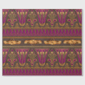 Ägyptische Hieroglyphics Papyrus Scarab Floral Geschenkpapier (Flach)