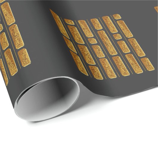 Ägyptische Hieroglyphics - Paradies für Archäologi Geschenkpapier (Rolleneckpunkt)