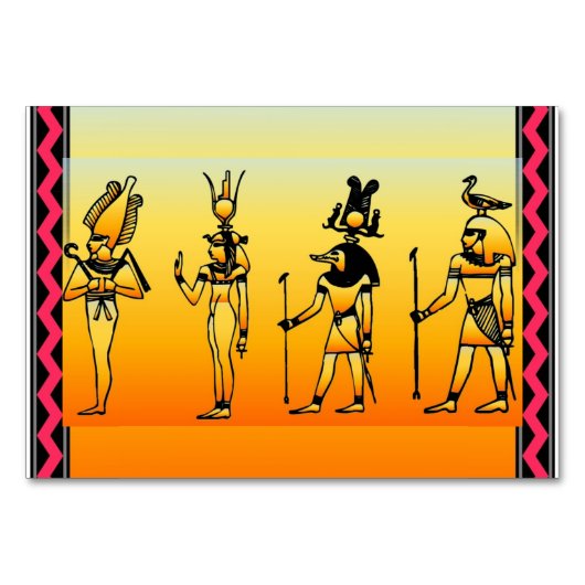 Ägyptische Hieroglyphics-Tafel Tischnummer (Rückseite)