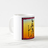 Ägyptische Hieroglyphie-Tasse Kaffeetasse (Vorderseite Links)