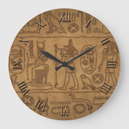 Ägyptische hieroglyphische Kunst Große Wanduhr (Vorderseite)