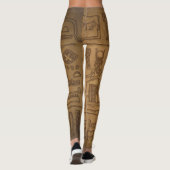 Ägyptische Hieroglyphische Kunst Leggings (Rückseite)