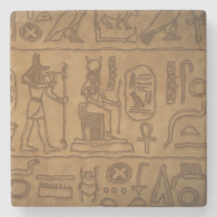 Ägyptische Hieroglyphische Kunst Steinuntersetzer