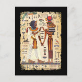 Ägyptische Hieroglyphische Mauer Wandmalerei Ägypt Postkarte (Vorderseite)