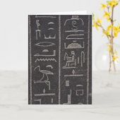 Ägyptische Hieroglyphs-Grußkarte Karte (Gelbe Blume)