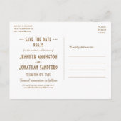 Ägyptische Hochzeit rettet das Datum der Postkarte (Rückseite)