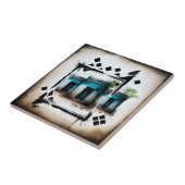 Ägyptische Hütten Bauhaus-Stil Fliese (Seite)