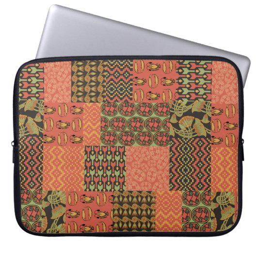 Ägyptische Imitate im Stammesalter Patchwork Lapto Laptopschutzhülle (Vorderseite)