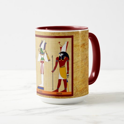 Ägyptische, IsIs, Osiris & Horus Tasse (VorderseiteRechts)
