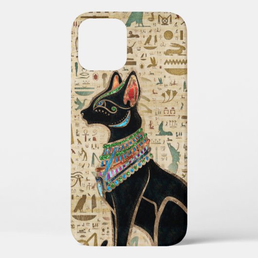 Ägyptische Katze - Bastet auf Papyrus Case-Mate iPhone Hülle (Rückseite)
