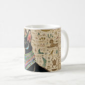 Ägyptische Katze - Bastet auf Papyrus Kaffeetasse (VorderseiteRechts)