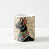 Ägyptische Katze - Bastet auf Papyrus Kaffeetasse (Mittel)