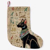 Ägyptische Katze - Bastet auf Papyrus