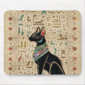 Ägyptische Katze - Bastet auf Papyrus Mousepad (Vorne)