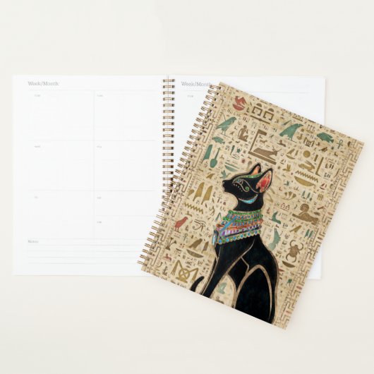 Ägyptische Katze - Bastet auf Papyrus Planer (Anzeige)