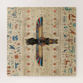 Ägyptische Katze - Bastet auf Papyrus Puzzle (Horizontal)