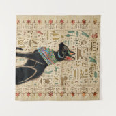 Ägyptische Katze - Bastet auf Papyrus Wandteppich (Vorderseite (Horizontal))
