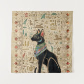Ägyptische Katze - Bastet auf Papyrus Wandteppich (Vorderseite)