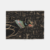 Ägyptische Katze - Bastet Fleecedecke (Vorderseite (Horizontal))