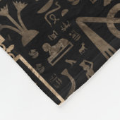 Ägyptische Katze - Bastet Fleecedecke (Ecke)