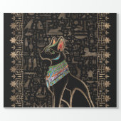 Ägyptische Katze - Bastet Geschenkpapier (Flach)
