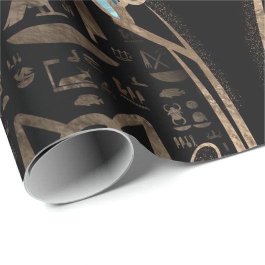 Ägyptische Katze - Bastet Geschenkpapier (Rolleneckpunkt)