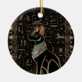 Ägyptische Katze - Bastet Keramik Ornament (Vorne)