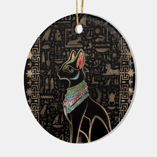Ägyptische Katze - Bastet Keramik Ornament (Links)