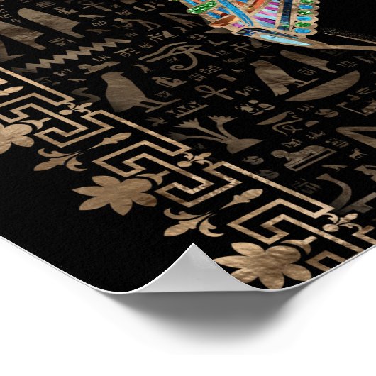 Ägyptische Katze - Bastet Poster (Ecke)