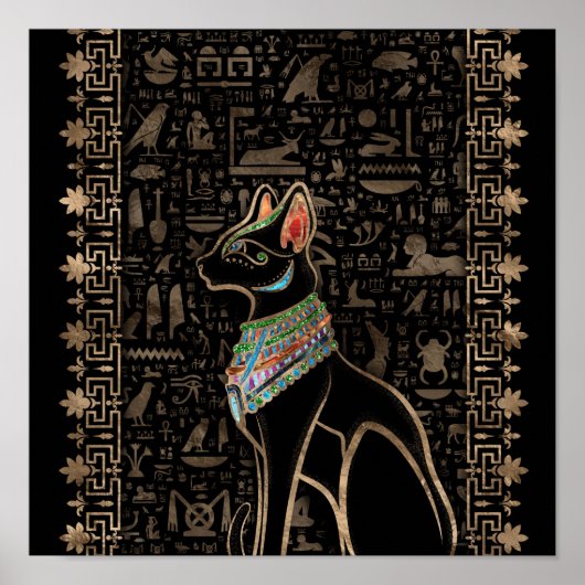 Ägyptische Katze - Bastet Poster (Vorne)