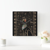 Ägyptische Katze - Bastet Quadratische Wanduhr (Zuhause)