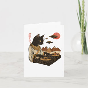 Ägyptische Katze Dj Ufo Art Print Tank Top_1 Karte