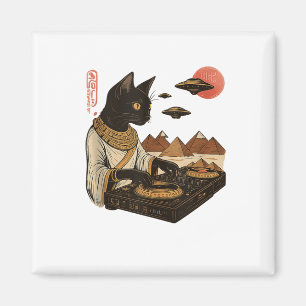 Ägyptische Katze Dj Ufo Art Print Tank Top_1 Magnet