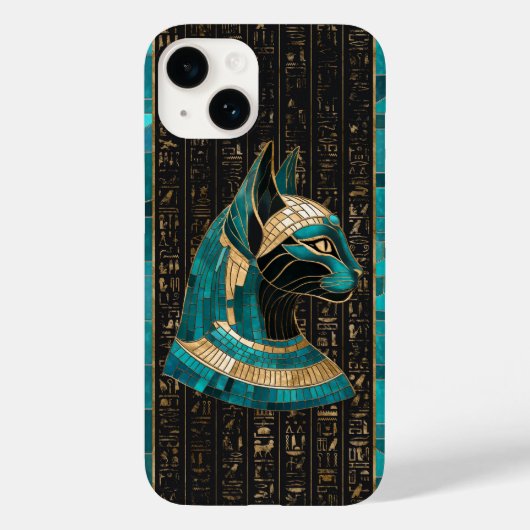Ägyptische Katze Goddess Bastet - Mosaikkunst Case-Mate iPhone Hülle (Rückseite)