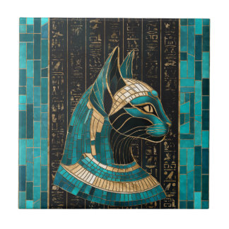 Ägyptische Katze Goddess Bastet - Mosaikkunst Fliese