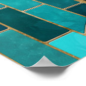 Ägyptische Katze Goddess Bastet - Mosaikkunst Poster (Ecke)