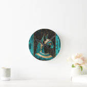 Ägyptische Katze Goddess Bastet - Mosaikkunst Runde Wanduhr (Zuhause)